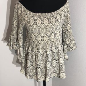 Glam off the shoulder top.